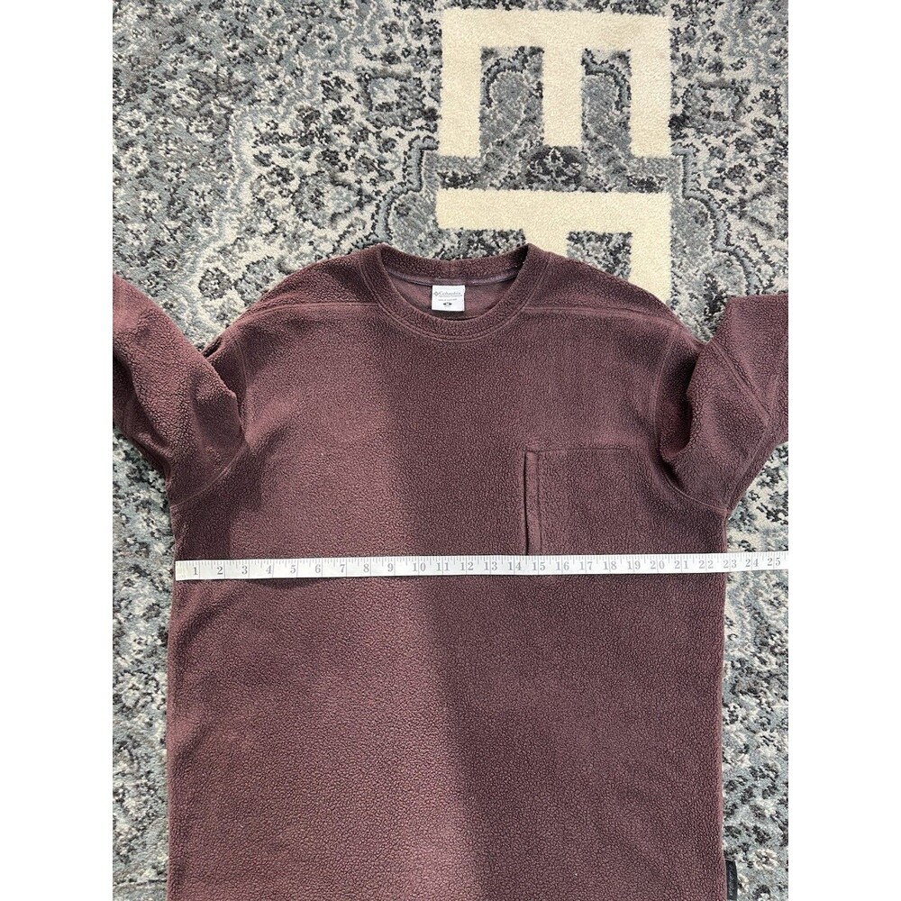 Vintage Mens Y2K Columbia Fleece Crewneck Sweatshirt Size Medium Maroon - Picture 5 of 9